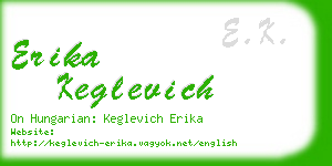 erika keglevich business card